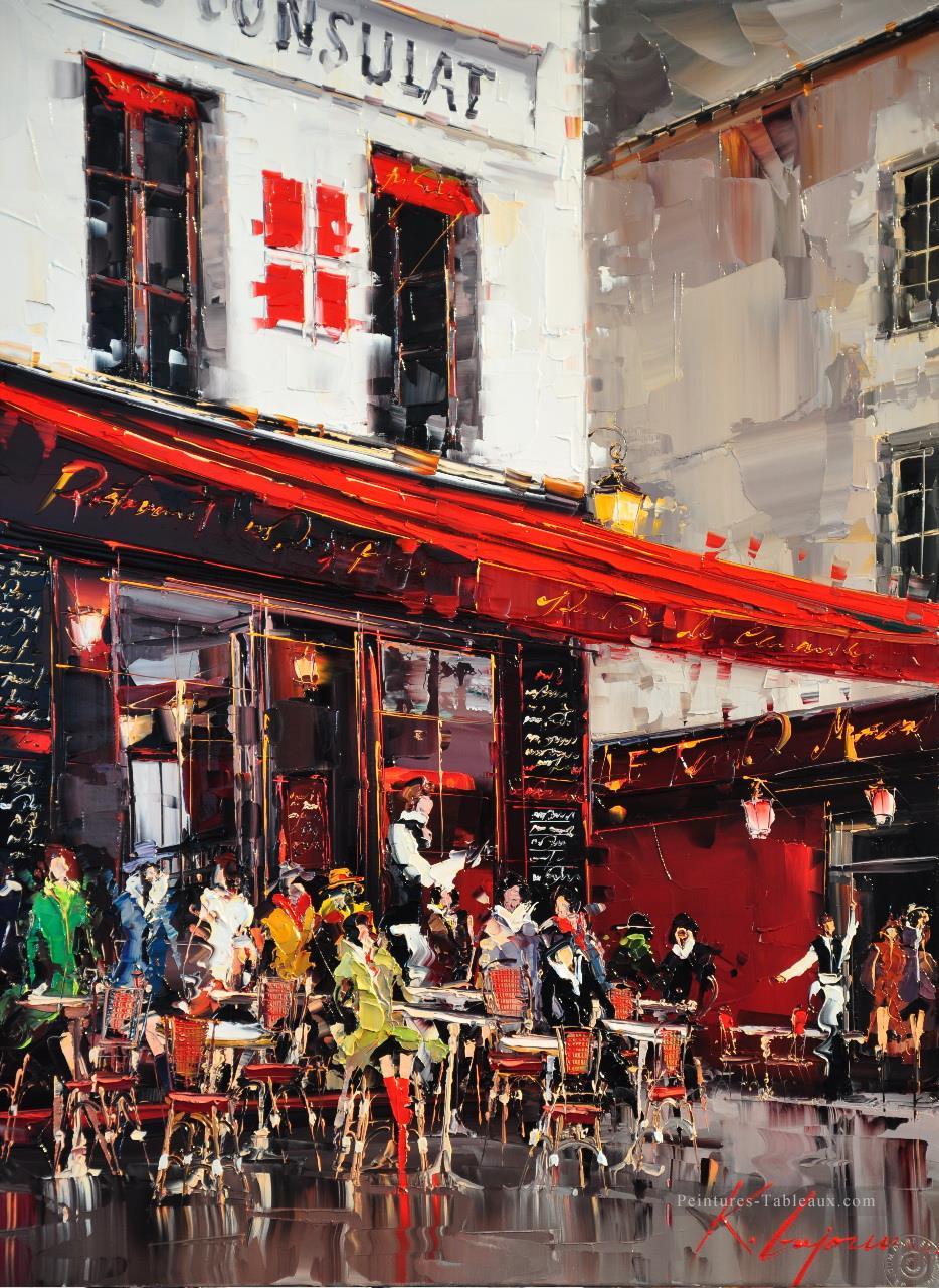Kal Gajoum Le Consulat Terrasse Montmartre Paris Peintures à l'huile